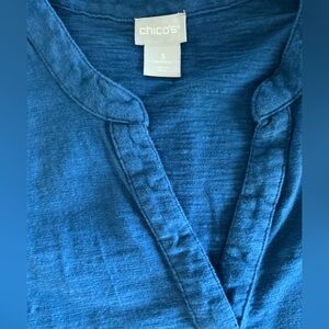 Chico's Blue Textured Top